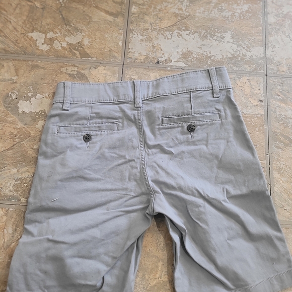 Nickels Light Gray Kids Flat Front Shorts - Picture 2 of 3